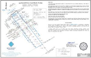 A black and white image of Beachfront Vacant Lot Survey